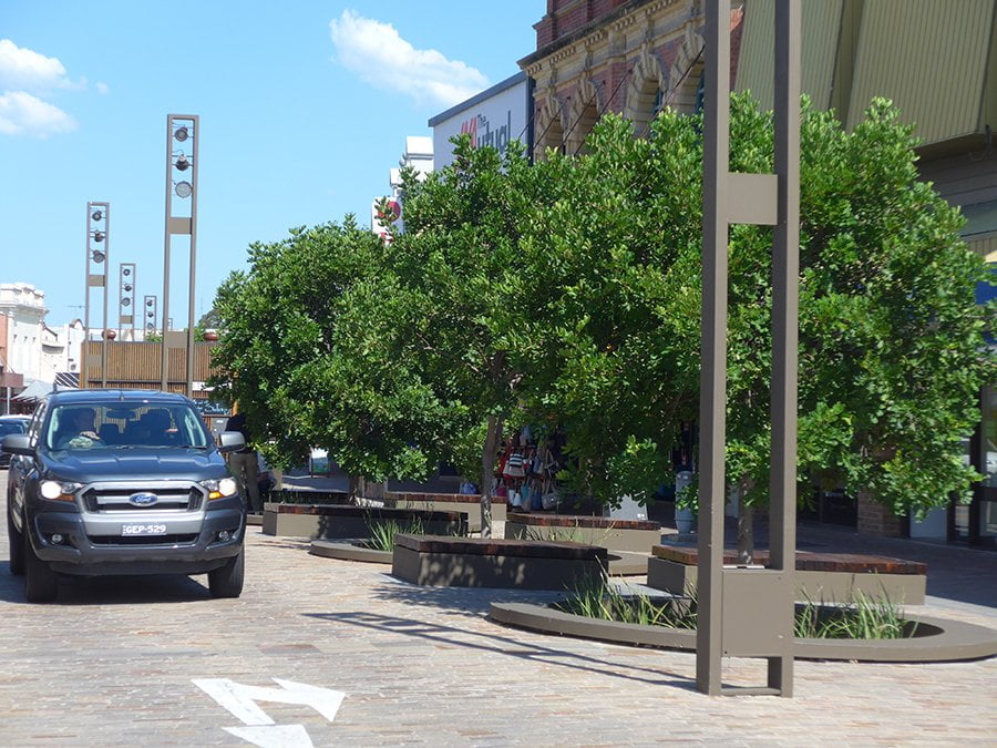 The Levee, Maitland healthy street tree with stratacell matrix underneath